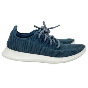 Allbirds Tree Runners Sneakers Blue White Womens 9 Shoes Lightweight Eco Mesh